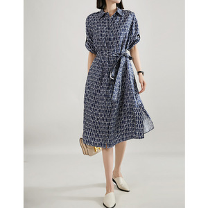 <span class=keywords><strong>Robe</strong></span> chemise vintage en twill de soie de <span class=keywords><strong>m</strong></span>ûrier épaisse, coupe <span class=keywords><strong>H</strong></span>, avec motif floral en patchwork pour <span class=keywords><strong>femme</strong></span>, été 2026 - Product Image 3