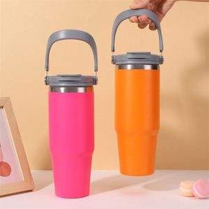 Superfit American Style 20oz 40oz 304 Stainless Steel Vacuum Insulated Travel Tumbler Large Capacity Outdoor Portable <b>Straw</b> 6-12 - Product Image 4