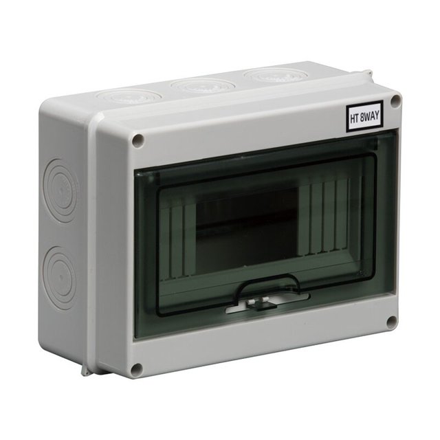 WSHT-8 CE Outdoor IP65 Waterproof Electrical Power 8 Way Solar Plastic Distribution Box DB Box MCB Enclosure Box