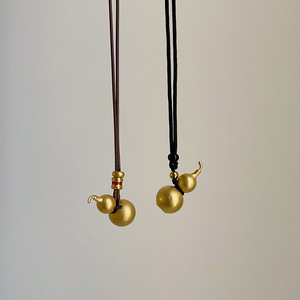 Niche Design Double Gourd Fine Pendant Necklace for Women <b>Light</b> Luxury High-End New Chinese National Style Versatile Simple - Product Image 2