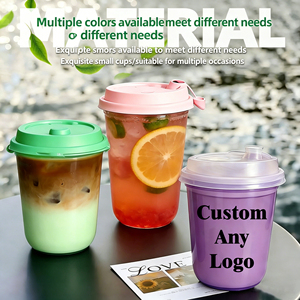 Custom Logo 10oz 12oz 14oz 16oz 20oz 24oz Frosted Clear Disposable U Shape Plastic Pet <strong>Cold</strong> Coffee Milk Tea <strong>Cup</strong> for Wedding - Product Image 3