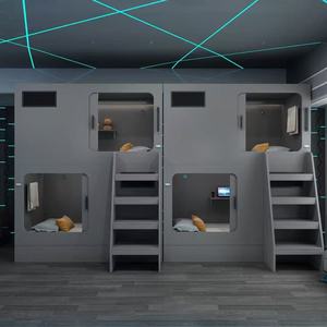 Cama Cápsula en Venta con Cerradura Inteligente, Litera de Madera para Hostales y Hoteles, Muebles Personalizables y Estables de Madera y Acero - Product Image 3
