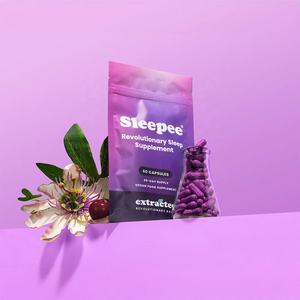 Sachet Doypack Personnalisé en Papier Kraft pour Compléments Alimentaires Végétaliens, avec Fermeture Zip, Fabricant OEM - Product Image 2