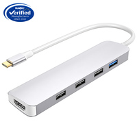 Neuartiger CE USB Multiport-Hub zu HDMI USB3.0 USB2.0 SD TF PD 4K 30Hz 60Hz USB-C-Hub Audio-Adapter
