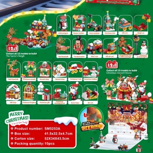 2025 giáng sinh đếm ngược lịch xé nhựa ABS khối xây dựng từ tính đặt 24 hộp mù hạt nhỏ mô hình trẻ em - Product Image 5
