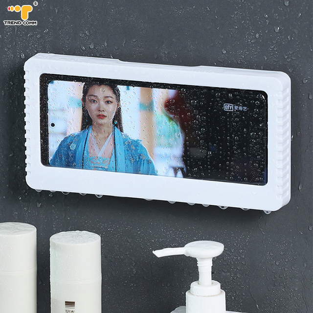 Pro Max Wall Mounted ABS Phone Holder Waterproof and Shockproof Mobile Phone Case for Kitchen Bathroom Shower Printed Design