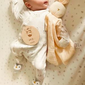 14 pièces bricolage découpé au Laser contreplaqué planche Art populaire Style peuplier <span class=keywords><strong>bois</strong></span> bébé jalon Plaque pour Photos gravure tenture murale décoration - Product Image 6