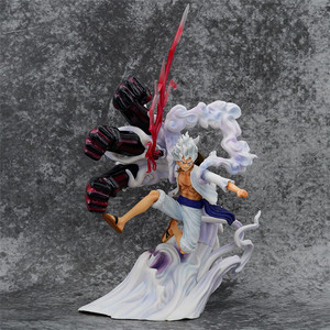 สำหรับหนึ่งชิ้นสีแดงของสะสม Nika Gear 5 3D อนิเมะพีวีซีของเล่นรูปลิง33ซม. D luffy Battle Ver - Product Image 3