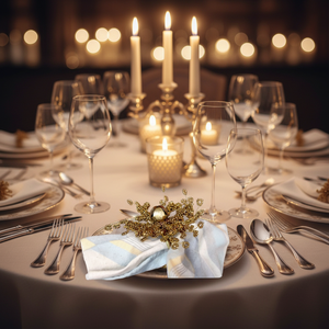 แหวนผ้าเช็ดปากงานแต่งงานลายดอกไม้แฟนซีจากอินเดีย - Product Image 2