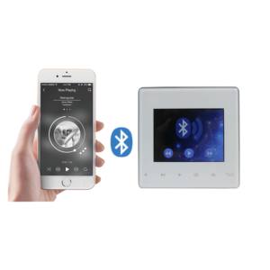 Amplificatore da Parete V 86-Box con LCD a Colori e Bordo Touch Luminoso per Installazioni Audio in Sale d'Attesa di Farmacie - Product Image 1