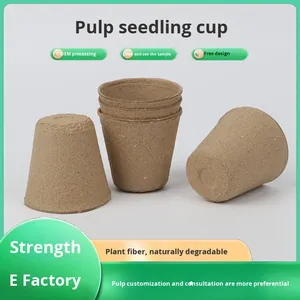 Gobelets et pots de semis en pulpe biodégradable pour pépinière, minimalistes, pour la transplantation et la culture à domicile et au <span class=keywords><strong>jardin</strong></span> - Product Image 2