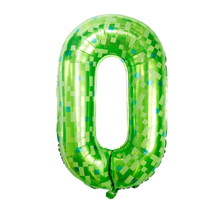 Globos de Números de 40 Pulgadas 0123456789 0--9 Globos de Aluminio con Mosaico Verde Lego, Globos de Cumpleaños, Decoraciones <span class=keywords><strong>para</strong></span> Fiestas - Product Image 2