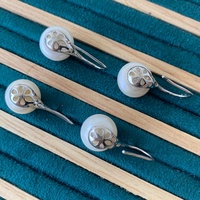 Boucles d'oreilles clous en argent 925 avec perles de culture d'eau douce de 12 mm, style bohème, serti circulaire creux, tendance, simple, cadeau