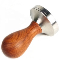 Doseur à café expresso réutilisable, en bois, couleurs remplaçables 51mm 53mm 58mm, manuel, en acier inoxydable