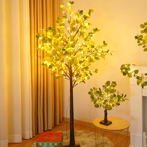 Luces LED para Árbol de Navidad, 180 cm, 136 LED, Hojas de Eucalipto, Decoración para el Hogar, Decoración para Fiestas Navideñas, Árbol Luminoso - Product Image 1
