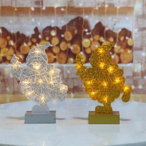 Nouvelle Lampe LED Bonhomme de Neige 10L Blanc Chaud en MDF, Alimentée par Piles, IP20, pour Décoration de Noël, Fêtes et Maison 2024 - Product Image 1