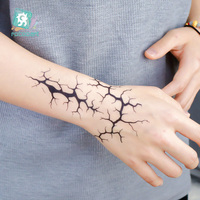 Nouveaux Tatouages Temporaires Réalistes 2025 : Designs de Vaisseaux Sanguins et de Feu pour Halloween – Art Corporel