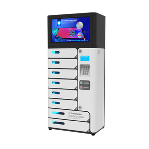 Y2Power UVC Pro – Casier de charge et de désinfection pour téléphones avec 8 compartiments (y compris 2 grands compartiments pour iPad) et écran publicitaire en option pour support - Product Image 1