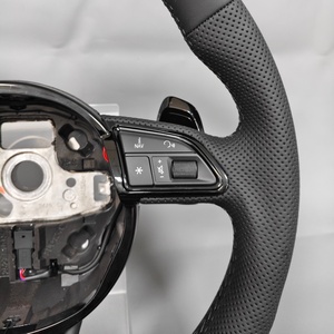 Volant en cuir noir amélioré en gros pour Audi A4 A5 S4 S5 B8 A6 A7 S7 C7 <span class=keywords><strong>RS6</strong></span> - Product Image 5