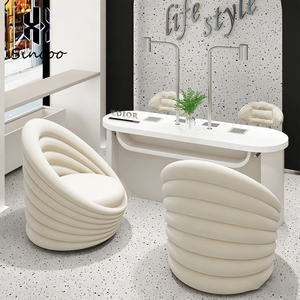 Modern European Design Style Manicure Table With Led Light and Drawers <b>Nail</b> Spa <b>Desk</b> for <b>Nail</b> Shop - Product Image 3