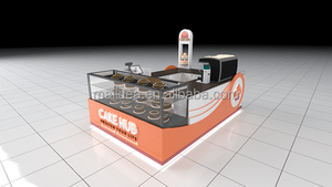 Kiosque à crème glacée accrocheur 10x8 pieds, design bleu et blanc, kiosque de centre commercial à vendre par <span class=keywords><strong>Myidea</strong></span> - Product Image 2