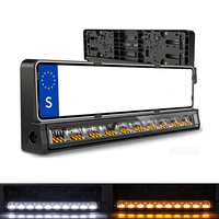 Support de barre lumineuse de plaque d'immatriculation 20 pouces, faisceau de conduite blanc/ambre, feux de position R10 R148 R149, support de plaque d'immatriculation pour l'UE