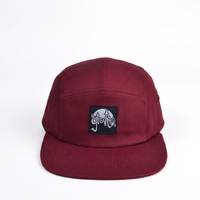 Gorra Vintage Ajustable con Visera Curva, Gorra Deportiva para Exteriores con Parche de Goma, Gorra de 5 Paneles de Tela Común, Gorras de Campamento