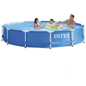 <span class=keywords><strong>Piscina</strong></span> Intex de Estructura Metálica Sobre Suelo, 12 Pies de Diámetro, 30 Pulgadas de <span class=keywords><strong>Altura</strong></span>, 366x76 cm, para Natación de Verano, Material de PVC para Niños - Product Image 1
