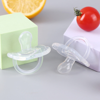 Sucette pour bébé personnalisée en gros Nano Silver matériau en silicone liquide sans BPA poignée à débit variable 0-12 mois sommeil de bébé