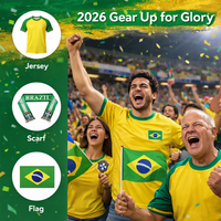 T-shirts de supporters de football Brésil, Canada, Mexique, États-Unis 2026 – Ventes flash usine, design personnalisé, t-shirts de sport pour fans