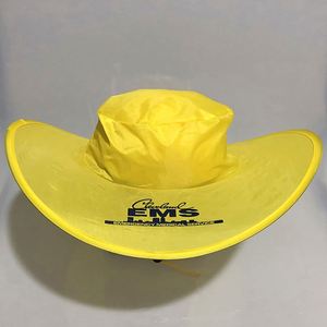 Custom Logo Folding Nylon 190T Polyester Cowboy <b>Cap</b> <b>Flat</b> Brim Elastic Closure Soft Comfortable Flexible <b>Summer</b> Beach Hat - Product Image 6