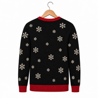 Pull d'hiver personnalisé pour femme avec motif et couleur sur mesure, étiquette privée, motif de toit de Noël