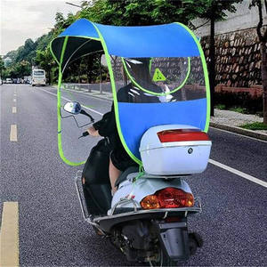 Revestimento preto colorido Motocicleta Car Canopy <span class=keywords><strong>Cover</strong></span> pára-brisas Sunshade Bicicleta elétrica Scooter Umbrella - Product Image 5
