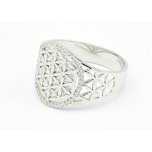 Anillo de cóctel clásico de plata de ley 925 chapado en rodio, juego de 4 capas chapadas, joyería moderna para mujer - Product Image 2