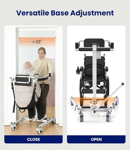 Fauteuil roulant électrique portable confortable à énergie cinétique en acier inoxydable avec assistance - Product Image 4