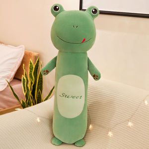 Adorable Almohada de Peluche Larga con Forma de Animal de Dibujos Animados, Conejo, León, Rana, <span class=keywords><strong>Mono</strong></span>, Compañero de Sueño Acogedor para Niños - Product Image 6