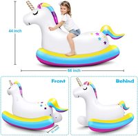Arroseur gonflable licorne flotteur de piscine cheval à bascule licorne monter sur arroseur pour enfants