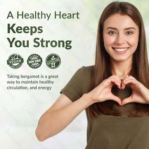 Suplemento de hierbas Cápsula de bergamota cítrica orgánica Compatible con el corazón y la salud cardiovascular Cápsulas veganas - Product Image 3