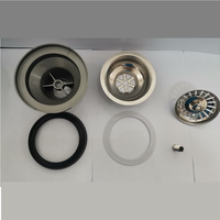 Évier de cuisine en acier inoxydable style USA avec bonde de vidange 1/2" en plastique PP, bouchon d'évier populaire dans les systèmes de drainage mondiaux 110/114 mm