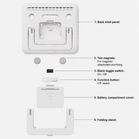 Thermomètre numérique LCD pour réfrigérateur et congélateur avec capteur filaire, alarme de température élevée et basse pour réfrigérateur, intérieur, terrarium, aquarium