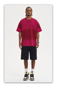 Camiseta de hombre de algodón 260G con lavado ácido y tie-dye, corte holgado oversize, estilo streetwear americano, novedad de verano 2026 - Product Image 2