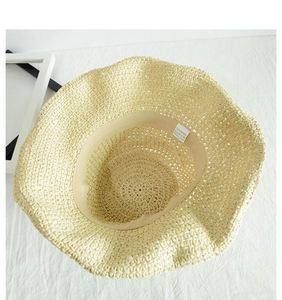 Sombrero de Paja Plegable Hecho a Mano para Mujer, Sombrero de Playa Versátil para Verano - Product Image 6