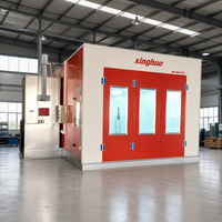 Solution tout-en-un Elite 53 kW Cabines de peinture électriques pour voitures 80 ° Cabine de peinture automobile professionnelle C avec 48 tubes de 16W