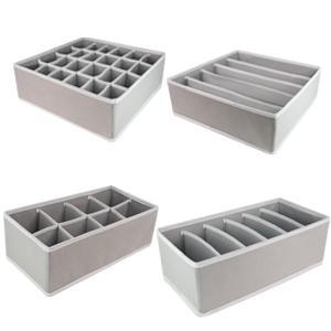 4 Pack Foldable <b>Storage</b> <b>Boxes</b> Supplier Underwear Sock Drawer Organizers <b>Storage</b> <b>Boxes</b> - Product Image 6