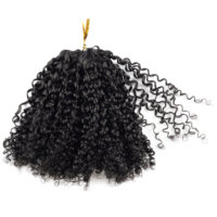 Extensions de cheveux vierges brutes sans pointe, cheveux humains bouclés en crochet pré-bouclés en gros, deux mèches de cheveux humains, plumes en crochet