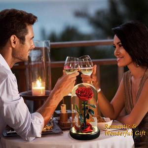 Rosas Eternas al por Mayor, Rosa Preservada de 7cm con Luz LED, Domo de Cristal, Regalo Ecológico para el Día de la Madre - Product Image 2