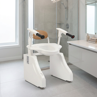 Chaise de toilette et de douche Ucom UC-TL-18-A1 avec roulettes pour personnes handicapées et personnes âgées, sécurité garantie