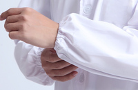 Fabricant d'équipement d'origine Tenue de laboratoire unisexe à manches longues, personnalisée, professionnelle de la médecine, uniforme, blouse de laboratoire blanche avec poches multiples