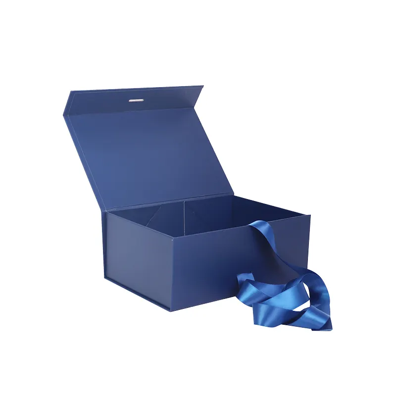 Embalaje Ropa Cajas de almacenamiento de zapatos Caja magnética azul Caja de envío de regalo