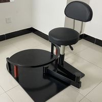 Tabouret de travail professionnel de salon, une pièce, grand, confortable, fauteuil de barbier confortable, cuir synthétique, équipement de beauté, coiffure